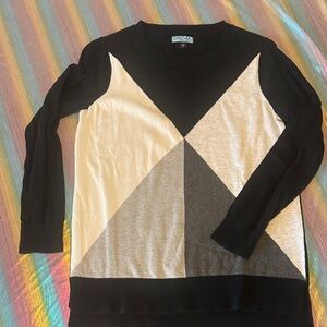 Black white grey and silver lighter weight sweater